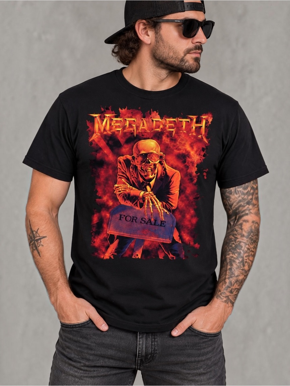 NWT Megadeth Peace Sells Vic Rattlehead Black Graphic Band T-Shirt S M